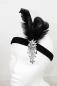 Preview: 20er-Jahre Flapper-Stirnband mit Strass-Brosche & Federn